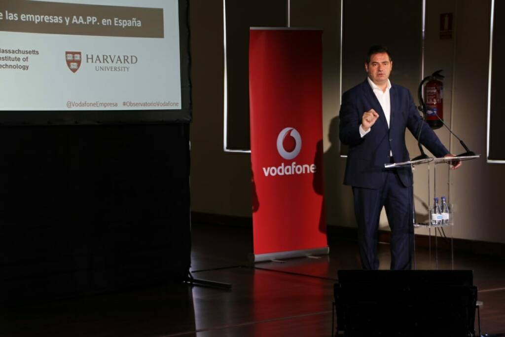 Andrés Vicente, director general de Empresas de Vodafone, presenta el Observatorio Vodafone de la Empresa digitalización