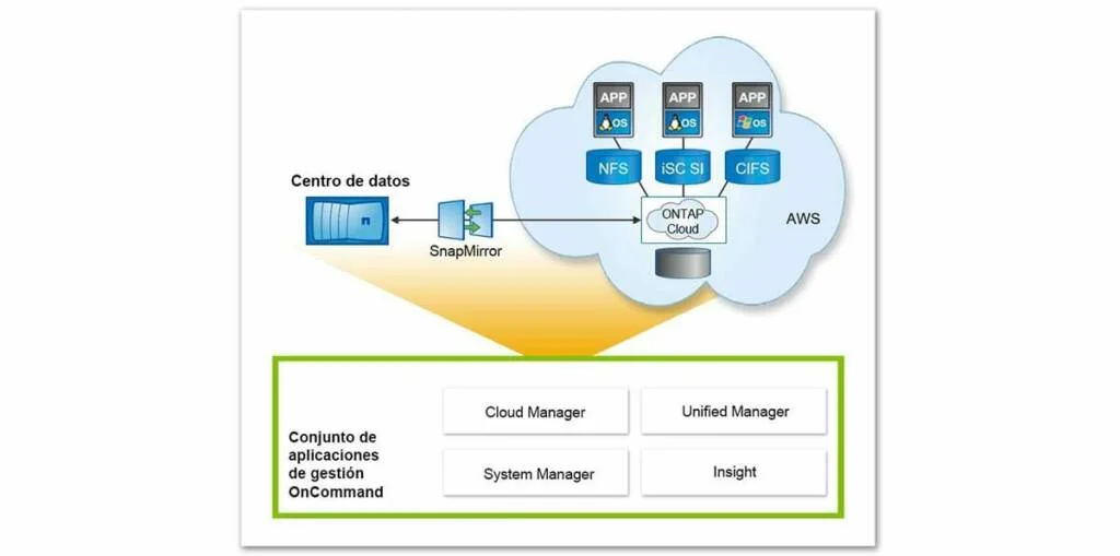 NetApp ONTAP Cloud, almacenamiento de datos en la nube