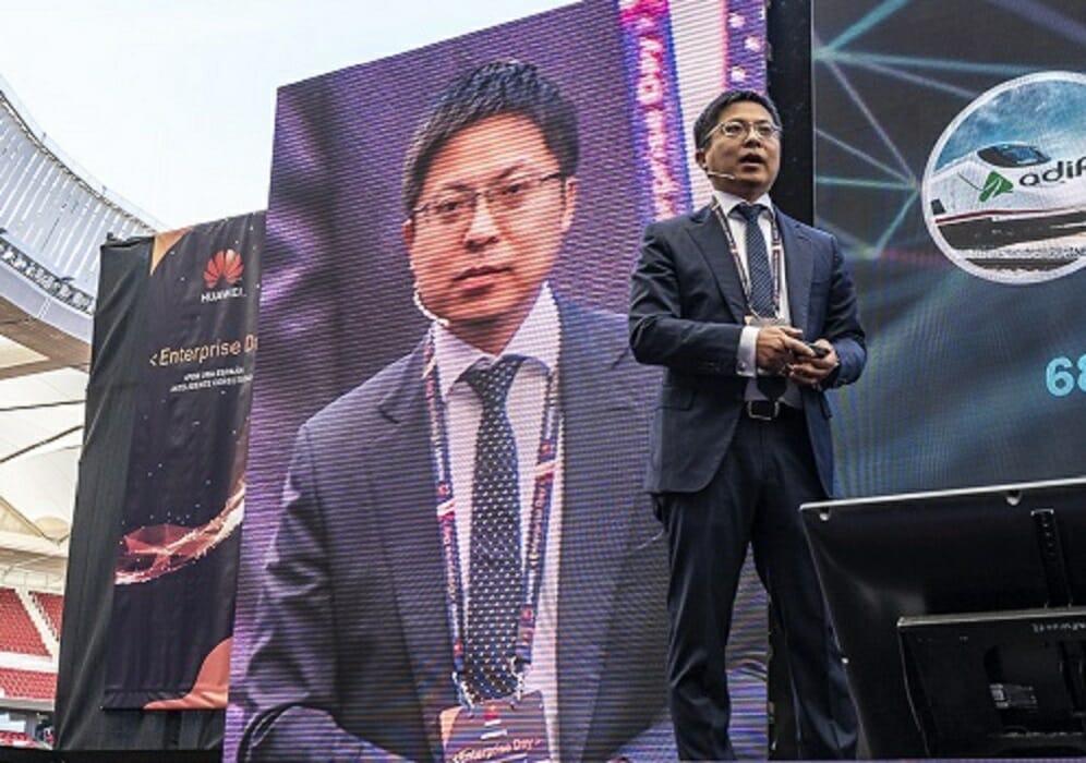 Tony Jin Yong, CEO de Huawei en España, durante la celebración del Huawei Enterprise Day 2019.