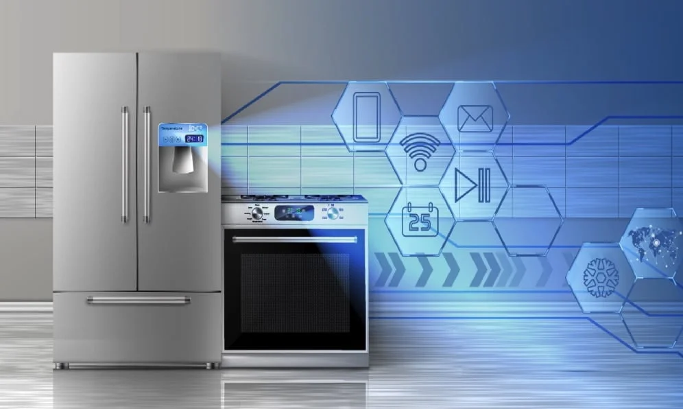Una foto de electrodomésticos y gadgets de cocina inteligentes avanzados