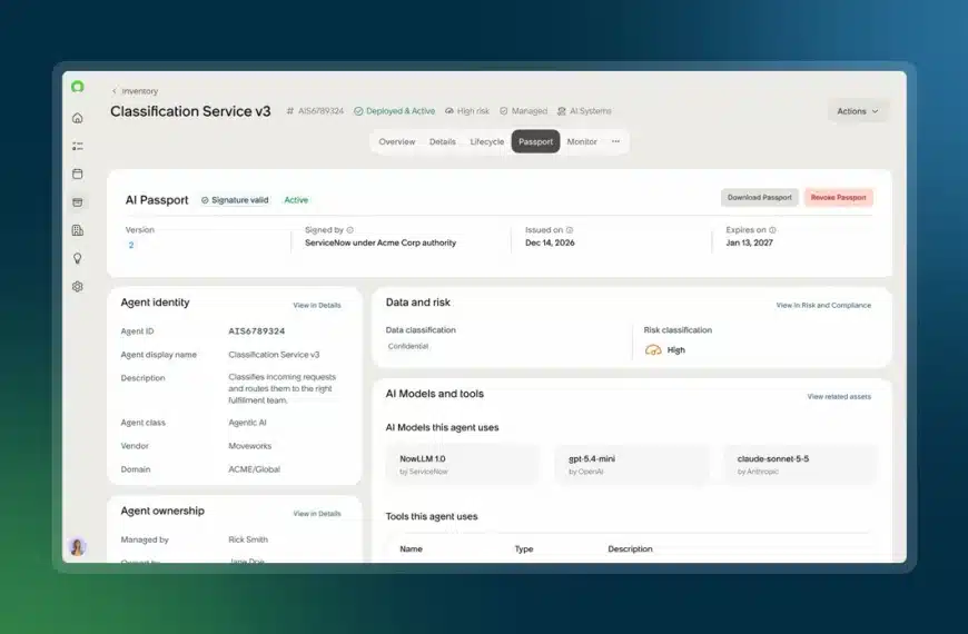 Revista Byte TI - Noticias de Informática | Noticias de Tecnología | Noticias Ciberseguridad para el CIO, Director de Sistemas y Ciberseguridad 1 ServiceNow verifica los permisos de los agentes de IA en tiempo real con AI Passport